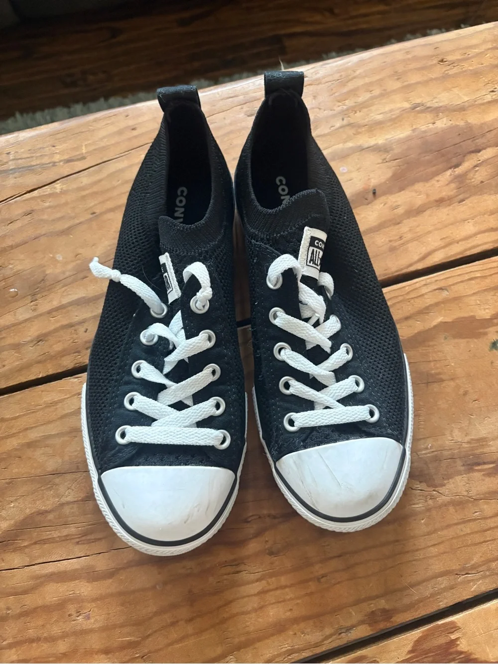 Converse Black & White Slip-On Knit Sneaker
